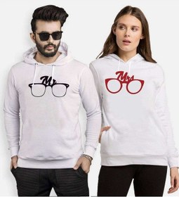 Resim Tshirthane Mr.Mrs. Glasses Sevgili Kombinleri Kapüşonlu Kombini 