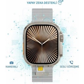 Resim Hw Ultra 3 Call Btk Kayıtlı Sim Kartlı Akıllı Saat Amoled Ekran Yapay Zeka Gps Kameralı 