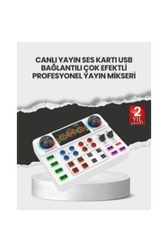 Resim byhodi Çok Efektli Canlı Yayın Ses Mikseri Usb Ve Kablosuz Uyumlu 