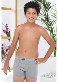 Resim Malabadi Grimelanj 3'lü Paket 208 Erkek Çocuk Boxer Gri Melanj 