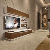 Resim Decoraktiv Trendstyle 5 Mdf Tv Ünitesi Tv Sehpası - Beyaz - Ceviz 