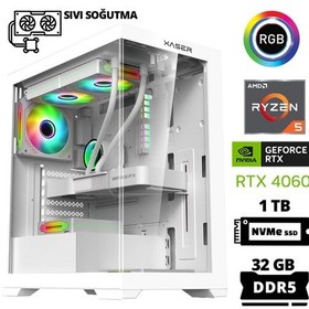 Resim Xaser DELUXX56 R5-7500F 32 GB 1 TB M.2 NVMe SSD 8 GB RTX4060 Free Dos Masaüstü Oyuncu Bilgisayarı 