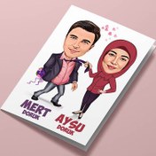 Resim Hiçbir Yere Bırakmam Karikatürlü Tebrik Kartı 
