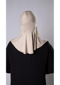 Resim Hürrem Bone Bej Pratik Hazır Geçmeli Şal Şifon Kumaş Hijab Bone 3009 12 