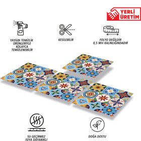 Resim Tink Kendinden Yapışkanlı Zambak Desenli Pvc Karo 30x30 cm (56 Adet) 5m2 
