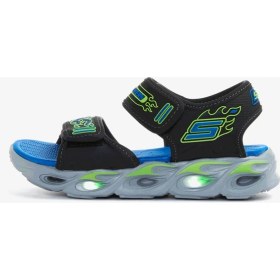 Resim Skechers Büyük Erkek Çocuk Siyah Işıklı Sandalet 