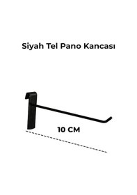 Resim Tel Pano Kancası 10 Cm Siyah Raf Askısı Raf Kancası Mağaza Düzenleme 90 Adet 