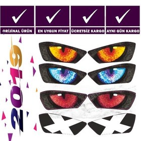 Resim Yamaha 2019 R25 Far Sticker Far Içi Göz Sticker R25 Sticker Beyaz X 