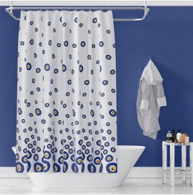 Resim Zethome Banyo Perdesi 1x100x200 Tek Kanat Duş Perdesi Halka Hediyeli 3795 