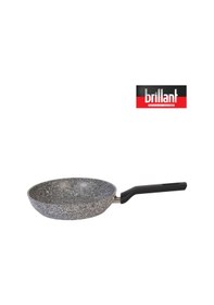 Resim Brillant Lüks Granit 28 Cm Tava Yanmaz Yapışmaz Tava Gri 