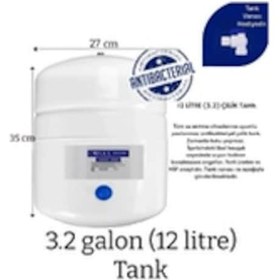 Resim Conax Su Arıtma Tankı 12lt Tüm Cihazlara Uyumlu, Çelik Tank 