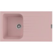 Resim Polex Cristal Lux Granit Eviye Real Stone P02 Pembe 