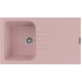 Resim Polex Cristal Lux Granit Eviye Real Stone P02 Pembe 