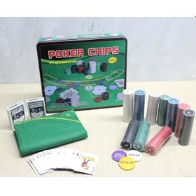 Resim Metal Kutulu 500 Chip Ve 2 Adet İskambil Kağit Setine Sahip Poker Oyunu 