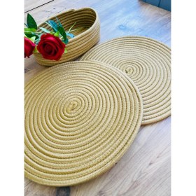 Resim Jütex Home Jüt Hasır Amerikan Servis Supla ve Sepet 3 Parça 