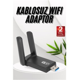 Resim Depomıx Wifi Adaptörü Bt5.0 Wifi 2'si Bir Arada Çift Bantlı Çift Anten 