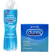 Resim Durex Play Jel Hisset 50 ml ve Klasik 3'lü Prezervatif 