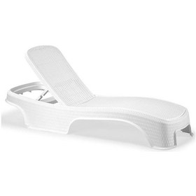 Resim Omnipazar Omnipazar Sy2536 Beyaz Brezza Royal Rattan Lüks Şezlong 
