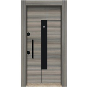 Resim Çelik Kapı Modelleri Ahşap Kaplama Düz Model Daire Kapısı Sol 21 