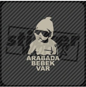 Resim Sticker Works Arabada Bebek Var Sticker 