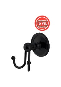 Resim Çelik Banyo Paslanmaz Pirinç Mat Siyah Bella Bornozluk Askılık Siyah 