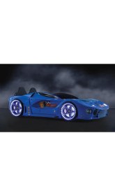 Resim Kaju Mobilya Kaju Aventa Mavi Premium Arabalı Yatak 