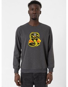 Resim Cobra Kai Logo Füme Erkek 2ip Sweatshirt Füme 
