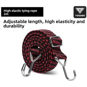 Resim Topshop1 Tosuod Esnek Kordon Kayışı Kırmızı Siyah 78 İnç Motorcycle Bagaj Kamp Çantası 