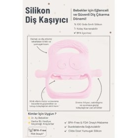 Resim Pembe Bebek Silikon Diş Kaşıyıcı 