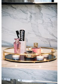 Resim Bino Banyo Düzenleyici Organizer Takı Kozmetik Havlu Rafı Standı Banyo Mutfak Rafı Çiçeklik Gold - Siyah 