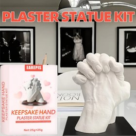 Resim Tam Çiftler için DIY Mum & Alçı Kalıpları Seti - El & Ayak İzi Dökümü, Hatıra için Mum & Alçı Yapımı, Düğünler, Oteller, Restoranlar, Alışveriş Merkezleri için Uygun - Romantik Anı Yapımı 