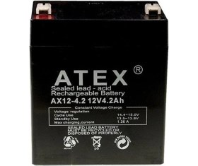 Resim ATEX AX12-4.2 12 VOLT - 4.2 AMPER AKÜ (90 X 70 X 101 MM) 