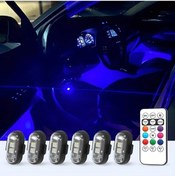 Resim Dashanshop 6lu Usb Şarjlı Rgb Led Ortam Aydınlatma Dekor Işık Uzaktan Kumandalı 6 Paket 