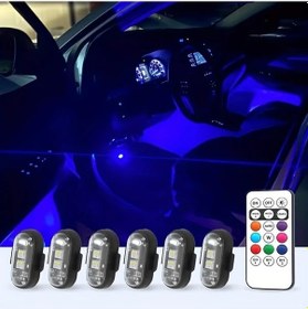 Resim Dashanshop 6lu Usb Şarjlı Rgb Led Ortam Aydınlatma Dekor Işık Uzaktan Kumandalı 6 Paket 