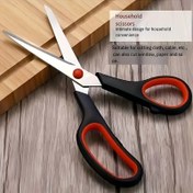 Resim 1 Adet Ultra Keskin Paslanmaz Çelik Makas - Rahat Tutuşlu Saplı, Çok Amaçlı ve Dayanıklı Ofis, Ev, El İşi için Ergonomik Tasarım | Sağ/Sol Elle Kullanım İçin | Görsel Olarak Şık Tasarım | Keskin Kesim Aleti 
