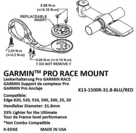 Resim K-Edge Garmin Bağlantısı Pro Race K13-1500R Mount Kırmızı 