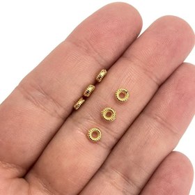 Resim Altın Kaplama 5x1mm Simit Rondel Ara Aparat 