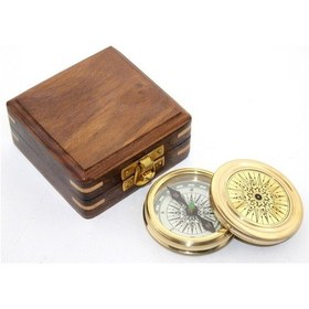 Resim Larimar Ahşap Kutulu Pusula Model 2 - 9005479782618lmr 