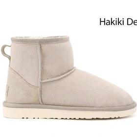 Resim Gönderi R Bej Nubuk Kısa Hakiki Deri Kürklü Bot Bej Nubuk 