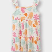 Resim DeFacto Kız Bebek Çiçekli Askılı Waffle Yazlık Elbise C9620A525SMER105 