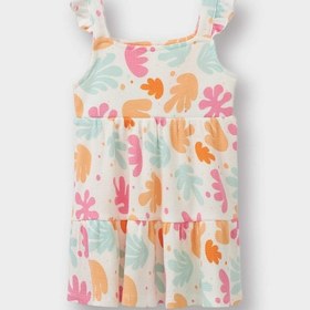 Resim DeFacto Kız Bebek Çiçekli Askılı Waffle Yazlık Elbise C9620A525SMER105 