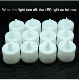 Resim Lemestar Beyaz Kasa Mavi Işık Yanmayan Led Mumlar - Ev Nikah Doğum Günü Dekorasyon Malzemesi Kutu İçi 24 Adet Çok Renkli 