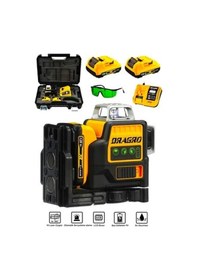 Resim Dragro Alman Pro 360 12 Köşe 45 Metre Ölçüm 2 Akülü Lazer Hizalama Yeşil Çizgili Lazer Metre Çizgi Hizalama 