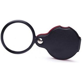 Resim 60Mm Katlanabilir Cep Büyüteç Deri Kaplamalı 5X 