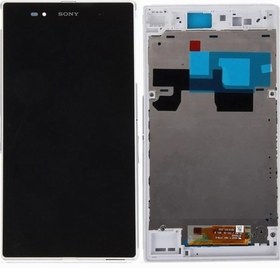 Resim Xperia Z Ultra Xl39H Lcd Ekran Çıtalı Dokunmatik Cep Telefonu Ekranı 
