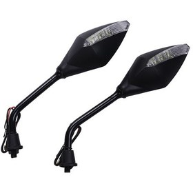 Resim Synodicmonth Çift Evrensel Motosiklet Led Dönüş Sinyal Lambası 5 Renk Mevcuttur Motosiklet Dikiz Aynaları Scooter Göstergesi Motosiklet Aynası 