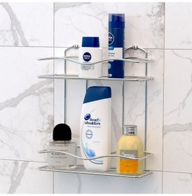 Resim Teknotel Iki Katlı Banyo Rafı Krom Bk012 Krom 
