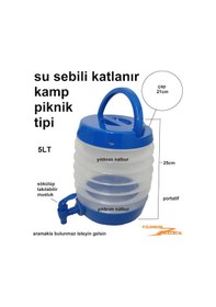 Resim Kamp Tipi Katlanır Musluklu Portatif Piknik Su Sebili 5 L 