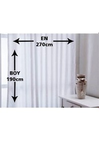 Resim Hazır Güneşlik Perde-Ekru 