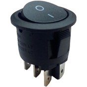 Resim Ic-133-6 Yuvarlak Siyah 6p On/off Anahtar-179299 